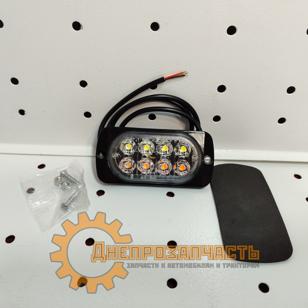 Стробоскоп LED 12/24V, 8 LED діодів (86х41х10мм) aluminum, фото 1