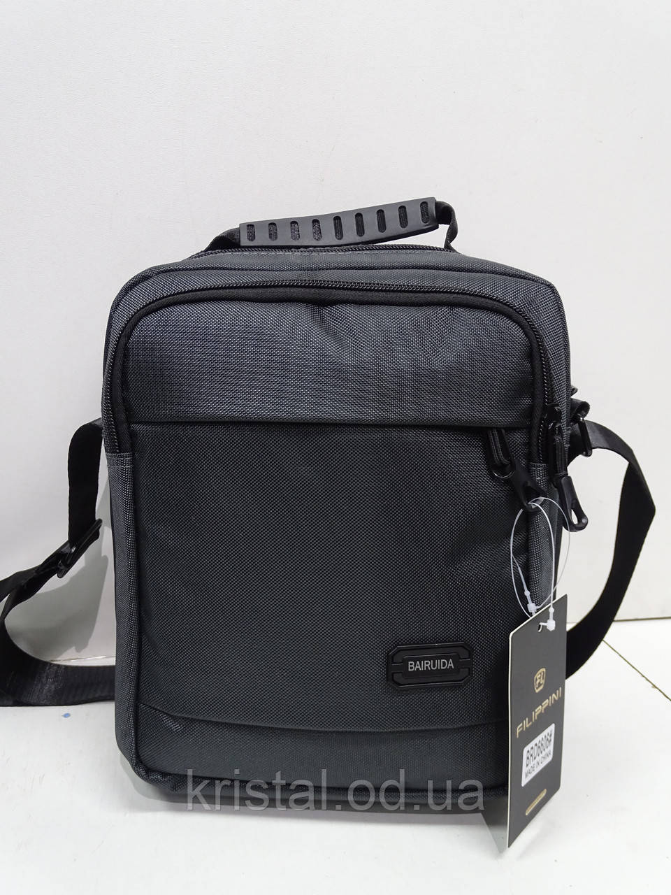 Чоловіча текстильна сумка на плече гуртом 21*26 см. серії "Goldbe" No11391, фото 1