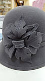 Фетровий капелюх з маленькими полями з регулятором розміру, фото 6