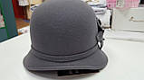 Фетровий капелюх з маленькими полями з регулятором розміру, фото 7