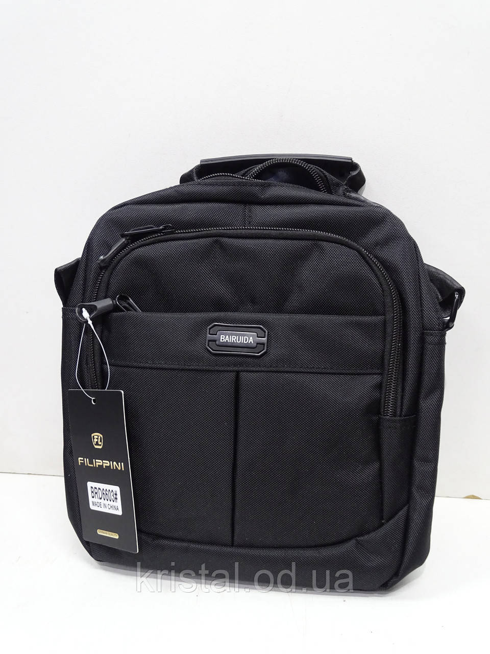 Чоловіча текстильна сумка на плече гуртом 20*25 см. серії "Goldbe" No11396, фото 1