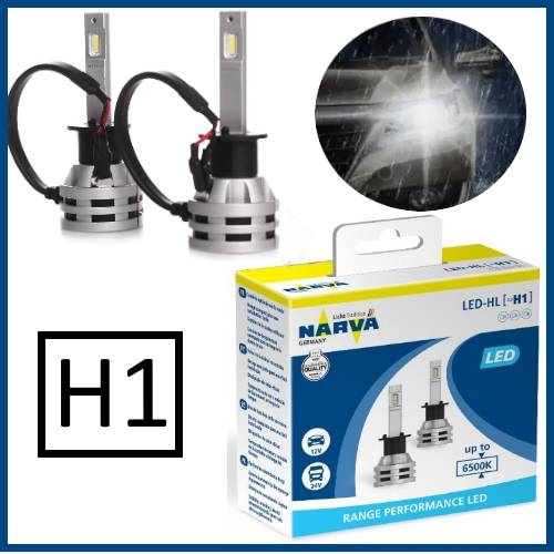 Світлодіодні LED-лампи в фару авто H1 12 V-24 V RPL2 19 W 6500 K NARVA