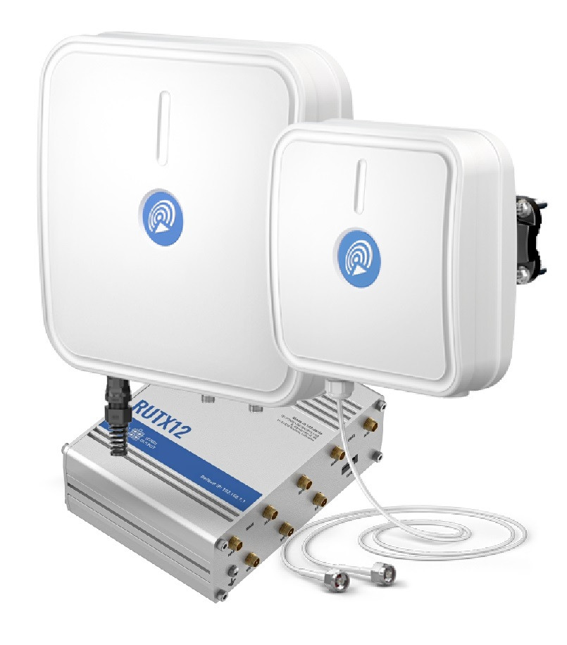 Комплект антена+маршрутизатор: QuWireless QuMax (AXR12) + Teltonika RUTX12