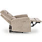 Крісло реклайнер з USB портом Jamal бежеве з тканинною оббивкою з електроприводом в кімнату, фото 8