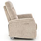 Крісло реклайнер з USB портом Jamal бежеве з тканинною оббивкою з електроприводом в кімнату, фото 6