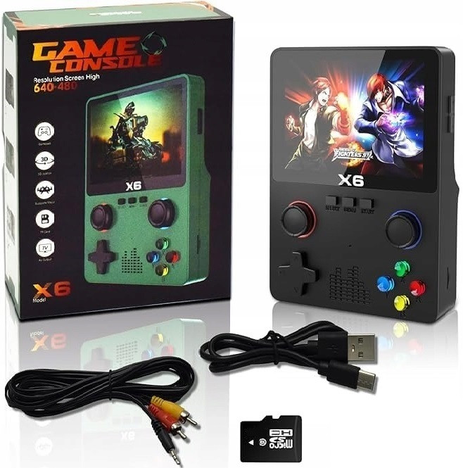 Портативна ретро консоль приставка Game Boy X6 3.5" IPS, фото 1