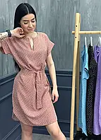 Сукня жіноча в горох 42-44 бежевий