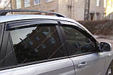 Дефлектори вікон Hyundai Accent sedan 2009-2011 (рестайл) вітровики Хюндай Акцент дефлектори 4шт з 2009 по 2011, фото 6