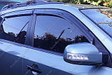 Дефлектори вікон Hyundai Accent sedan 2009-2011 (рестайл) вітровики Хюндай Акцент дефлектори 4шт з 2009 по 2011, фото 3