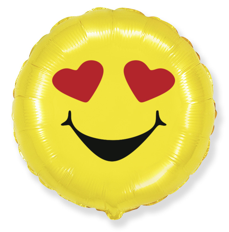Коло фольговане 18" Смайл "LOVE"
