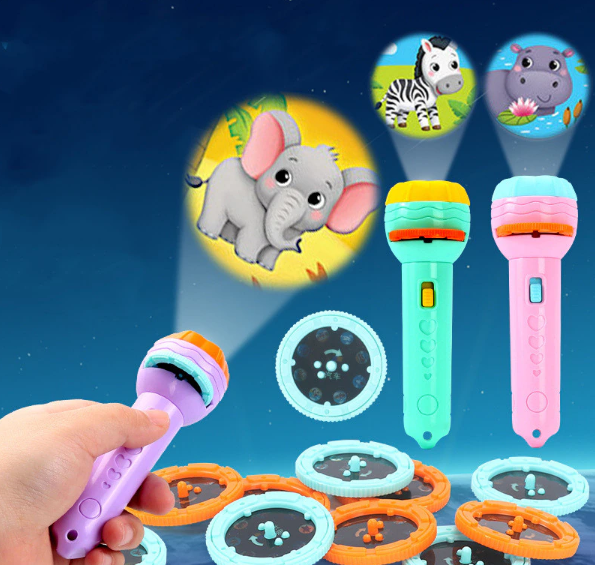 

Детский Фонарик-Ночник с картинками, Розовый