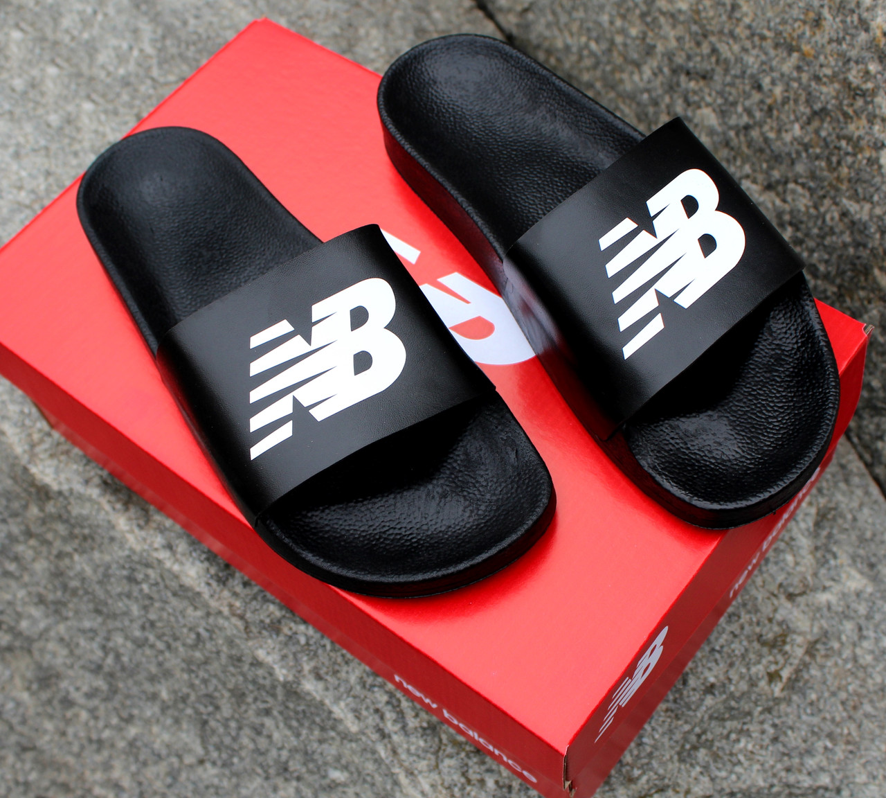 АКЦІЯ! Чоловічі сланці New Balance шльопанці тапочки чорні 41 26.5 cм