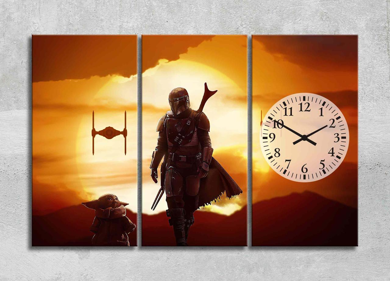 Фантастична Картина із Зірковими Воїнами Малюк Йода Декор на Стіну Мандалорець Кадр із Фільму Зіркові війни
