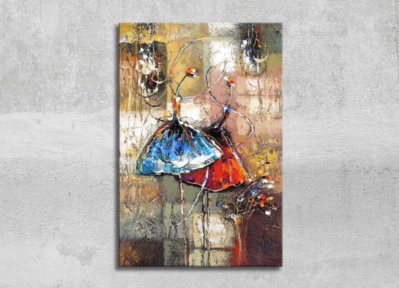Абстрактна Картина Балерини Танцюють Декор на Стіну Репродукція Картини Маслом на Стіну VE