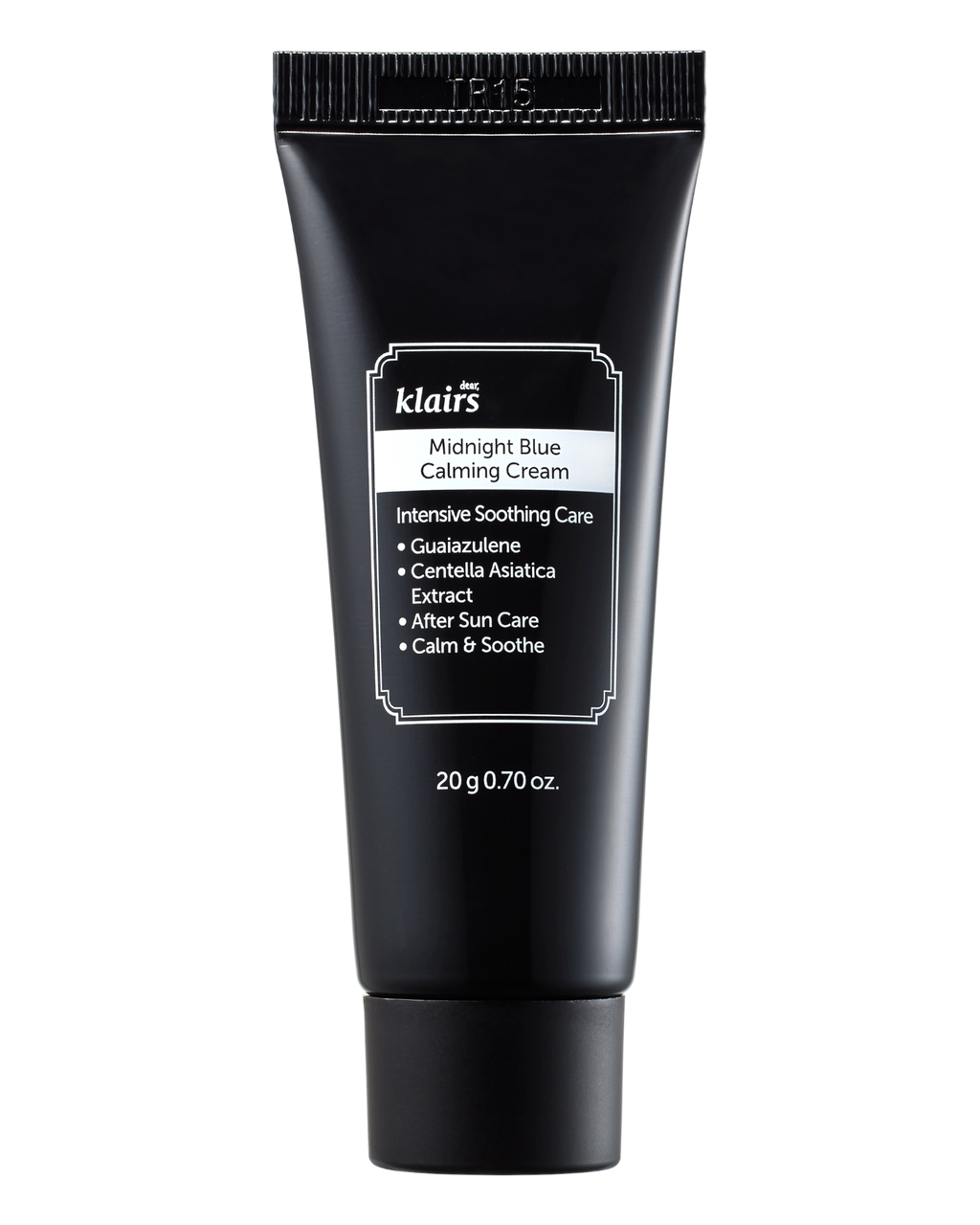 Dear, Klairs MINI Midnight Blue Calming Cream мініатюра заспокійливого нічного крему для обличчя 20 мл