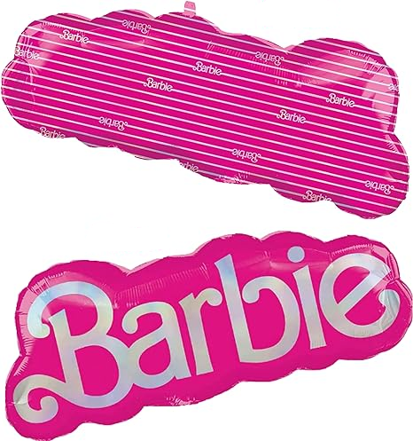 Фольгована фігура напис Barbie 35 х 69 см 2409