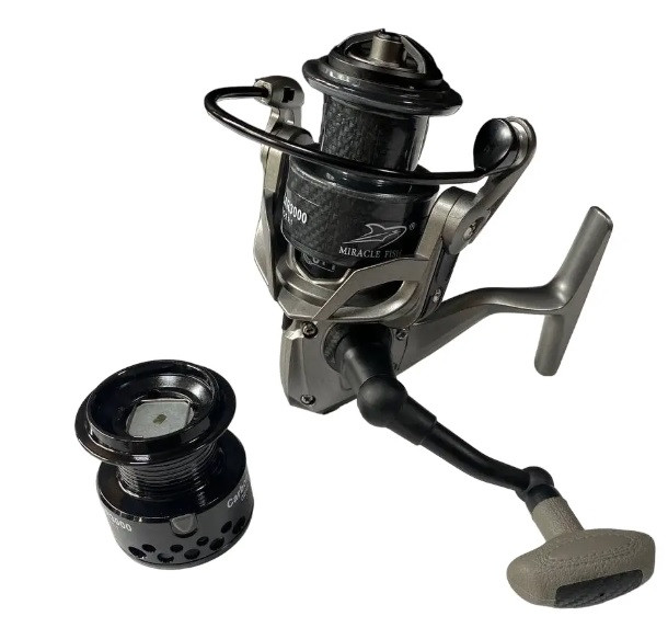 Рибальська Котушка Miracle Fish Carbon 2000 розмір з миттєвим стопом, фото 1