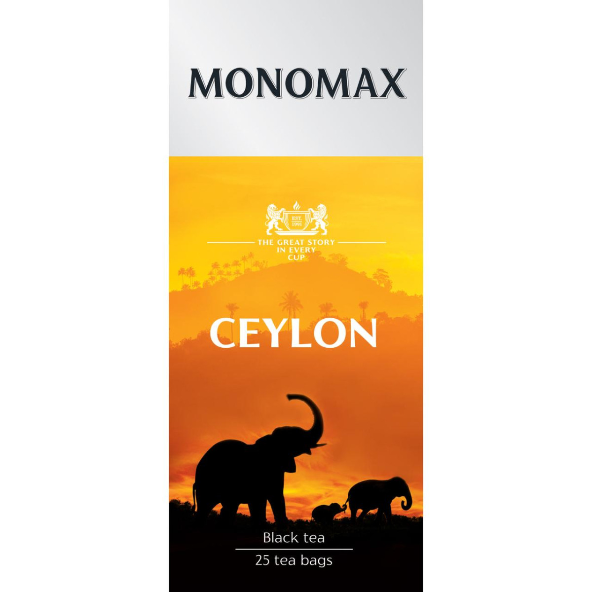 Чай чорний пакетований Мономах CEYLON, 25*2 гр, фото 1