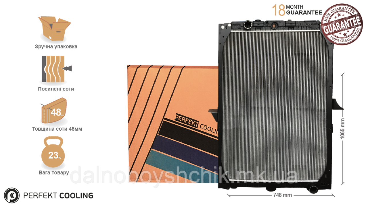 Радіатор з рамою [perfekt cooling] DAF XF105 1739559