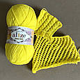 Пряжа бавовняна Alize Cotton Gold Ягідний №149 (Алізе Коттон Голд) 100гр, 330м нитки для в'язання, фото 3
