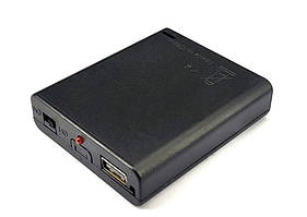 Бокс із виходом USB для 4 шт акумулятора та батарейок R6 (AA)