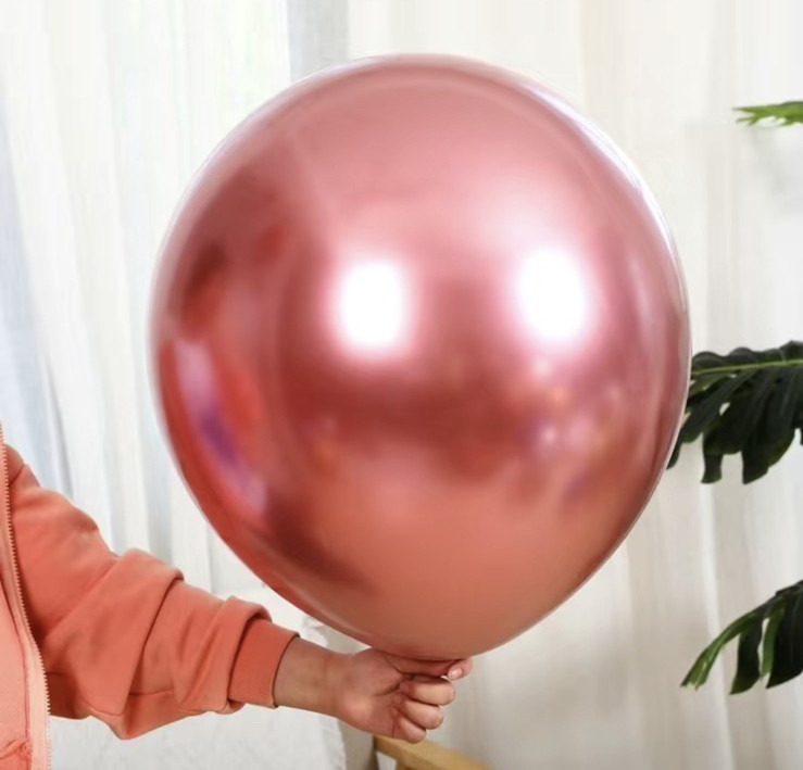 Велика Повітряна Куля Latex Balloon 18 дюймів 45 см Рожевий Металік (00933)