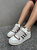 Жіночі кросівки Adidas Originals Forum 84 Teddy Low White Brown Адідас Форум Лов білі шкіра замша демісезон, фото 9