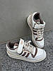 Жіночі кросівки Adidas Originals Forum 84 Teddy Low White Brown Адідас Форум Лов білі шкіра замша демісезон, фото 8