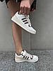 Жіночі кросівки Adidas Originals Forum 84 Teddy Low White Brown Адідас Форум Лов білі шкіра замша демісезон, фото 11
