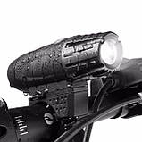 Велосипедний ліхтар світлодіодний 200 Lum з заднім стопом. Кріплення на кермо, фото 6