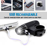 Велосипедний ліхтар світлодіодний 200 Lum з заднім стопом. Кріплення на кермо, фото 7