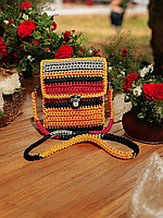 Стильна    в'язана сумка ручної роботи для телефону