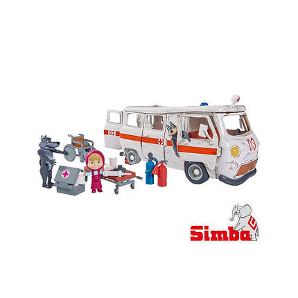 Ігровий набір Машинка Швидка допомога Маша та Ведмідь Simba 9309863, фото 2