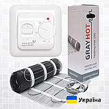 Двожильний Нагрівальний Мат GrayHot 150 + німецький терморегулятор MACO TF1640, фото 3