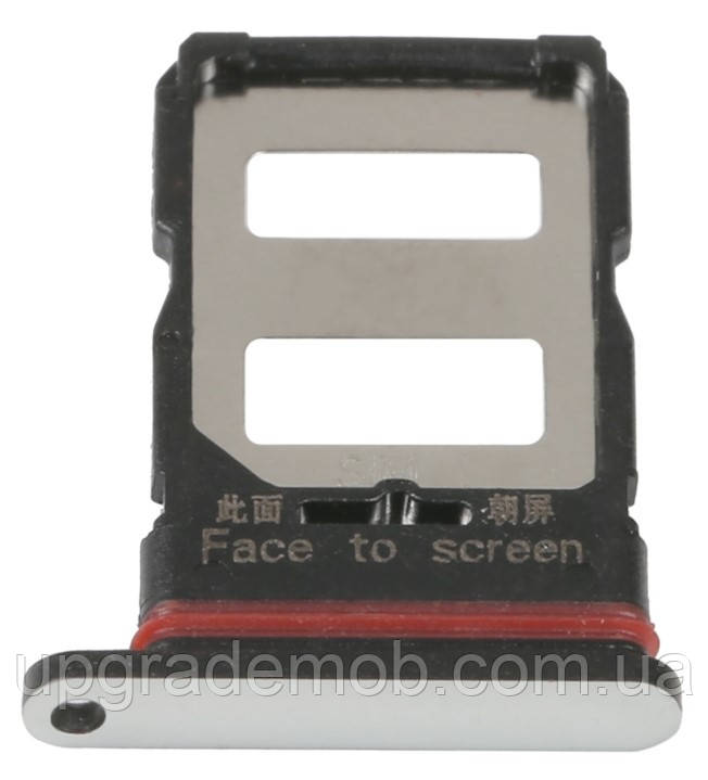 Тримач Sim-карти Xiaomi Poco F4 сріблястий Moonlight Silver на дві Sim картки