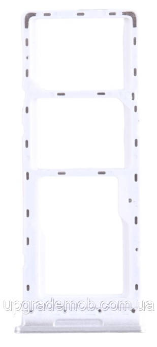 Тримач Sim-карти та карти пам'яті Infinix Note 11 сріблястий Celestial Snow на дві Sim-карти, фото 1