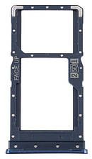 Тримач Sim-карти та карти пам'яті Motorola XT2087-1 Moto G9 Plus синій Indigo Blue на дві Sim-карти