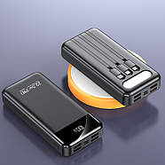 Портативний зарядний пристрій PowerBank на 30 000 mAh Зовнішній акумулятор високої ємності, фото 3
