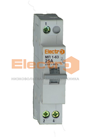 Перемикач навантаження трипозиційний МП 1-63 1P 32A I-0-II 230B/Electro 400B, фото 2