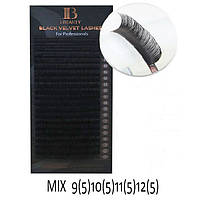 Вії I-Beauty Black Velvet MIX 9-12 mm