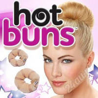 Заколка-валик для волос Hot buns на кнопках