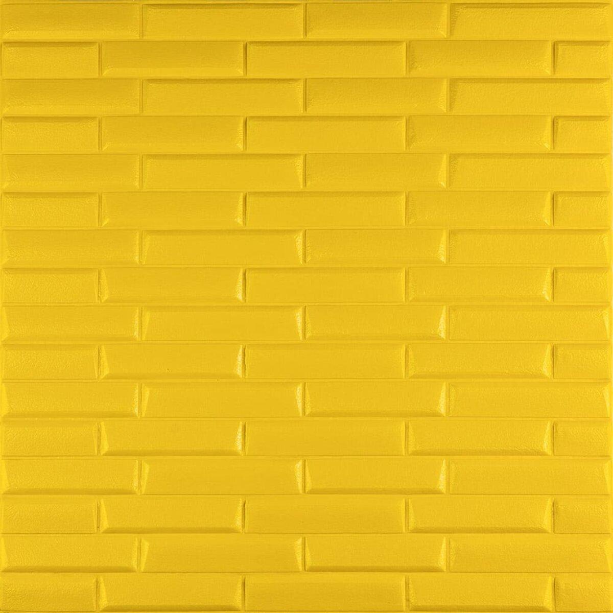 3D панель самоклеюча кладка 700х770х7мм Жовта (037) SW-00000302