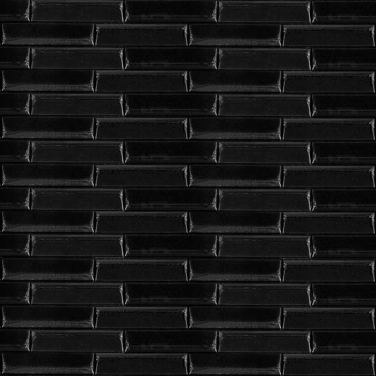 3D панель самоклеюча кладка 700х770х7мм Чорна (038) SW-00000303