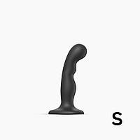 Гнучка силіконова насадка для страпону Strap-On-Me Dildo Plug P&G Black S