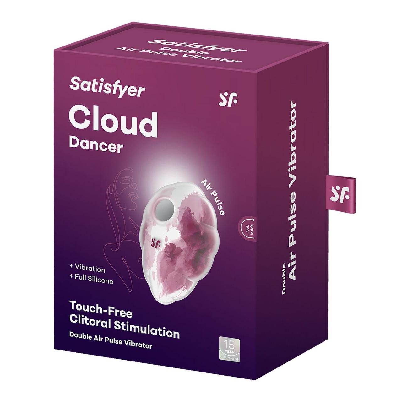 Вакуумний стимулятор клітора з функцією вібрації Satisfyer Cloud Dancer (Red)