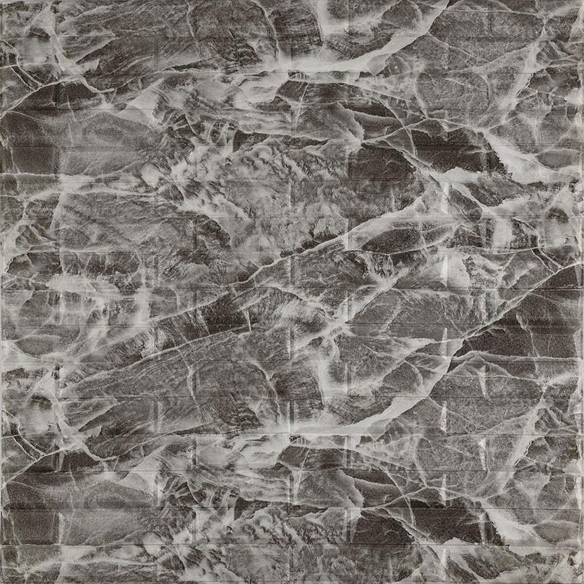 3D панель самоклеюча кладка 700х770х7мм Чорна-біла (330) SW-00000674