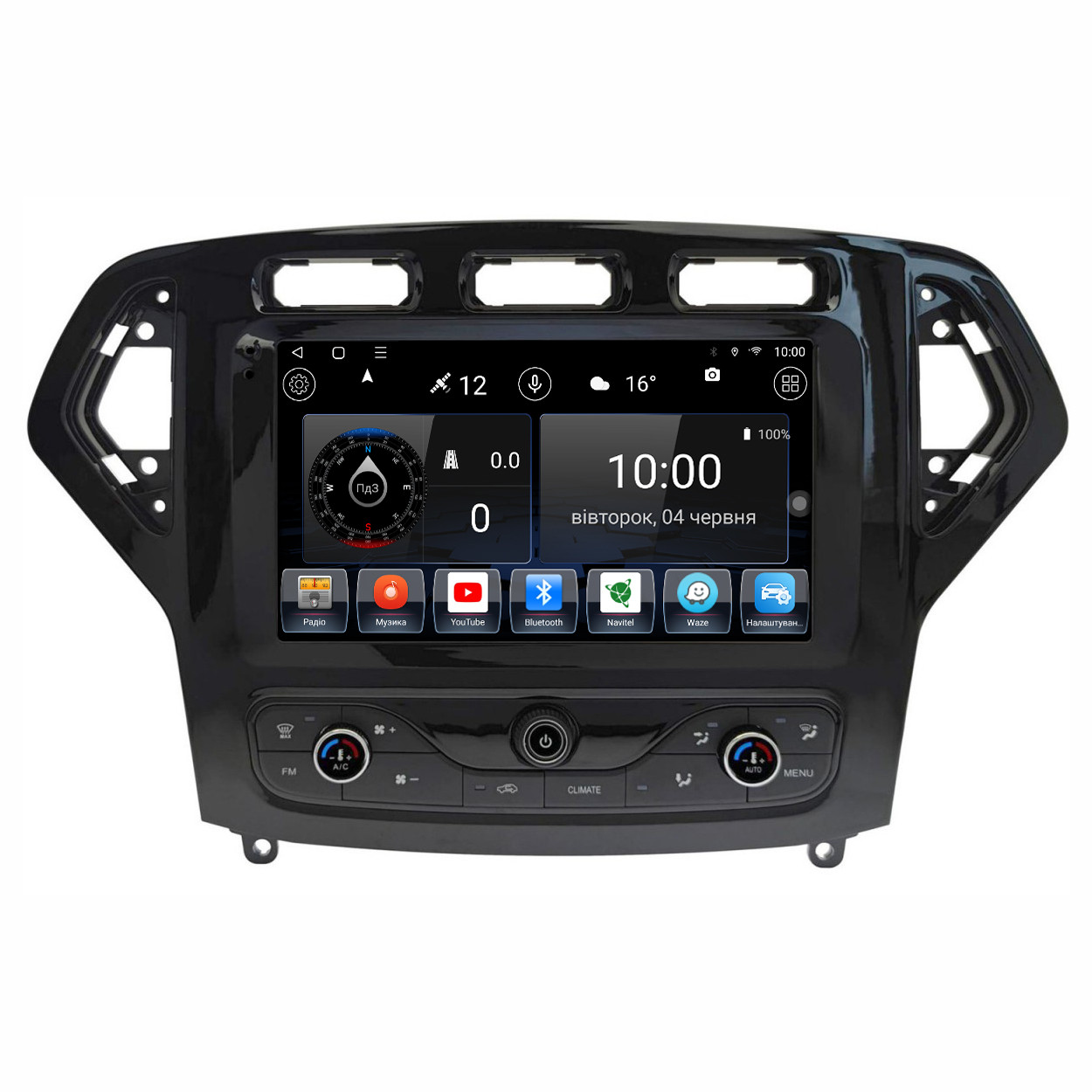 Штатна магнітола для Ford Mondeo 4 2007-2010 (клімат контроль) на Android