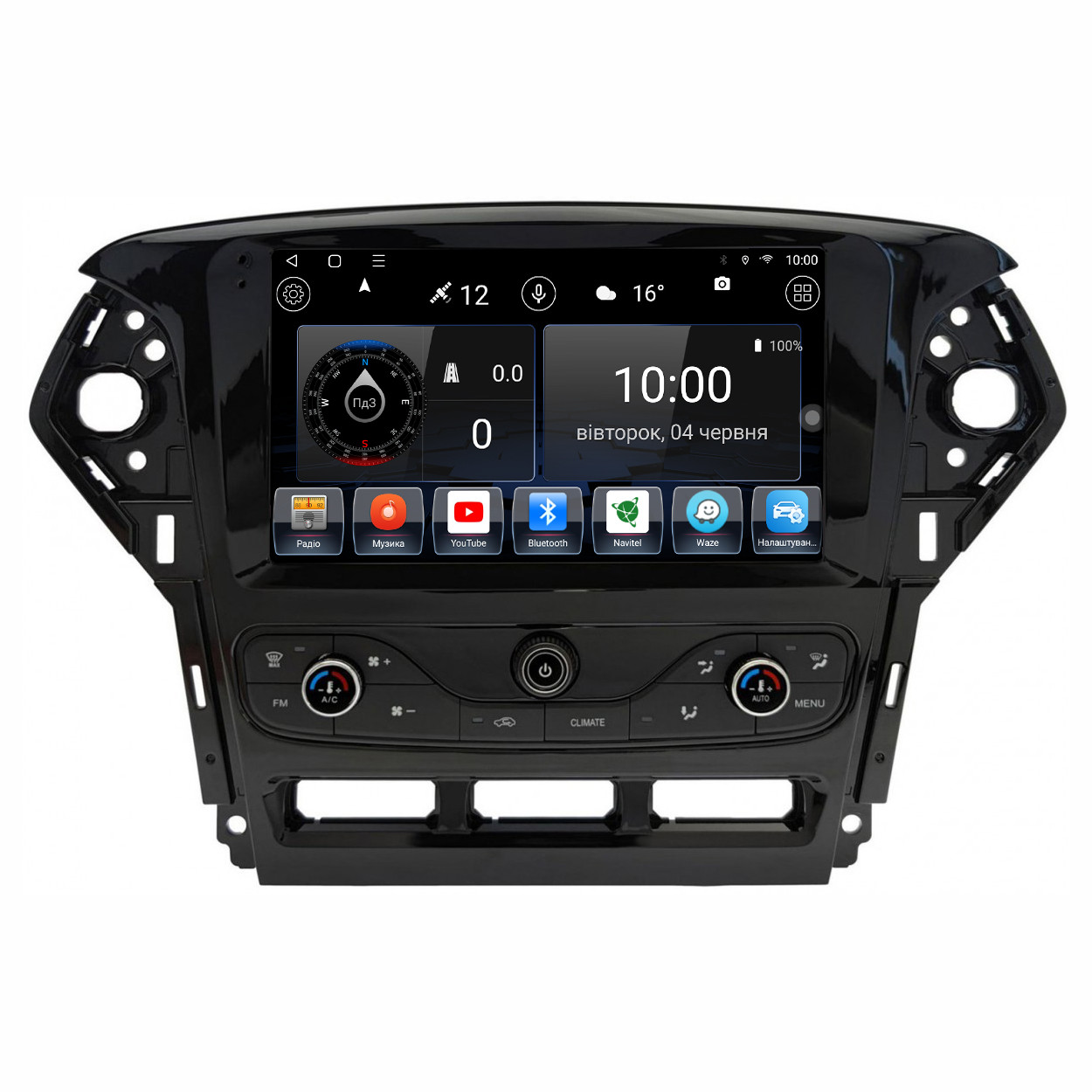 Штатна магнітола для Ford Mondeo 4 2010-2014 (клімат контроль) на Android