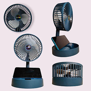 Вентилятор настільний usb з акумулятором Безшумний, Портативний складаний переносний вентилятор