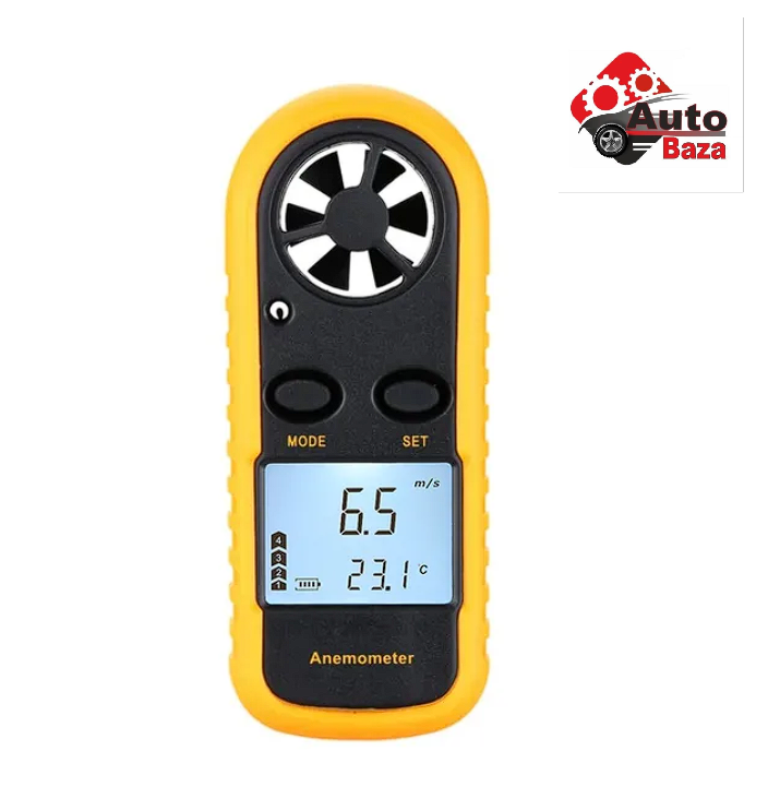 Цифровий анемометр TOOLTOP GM816 0,1-30м/с, -10-45°C, вимірювач цифровий швидкості вітру повітря газів Міні-анемометр вимірювач